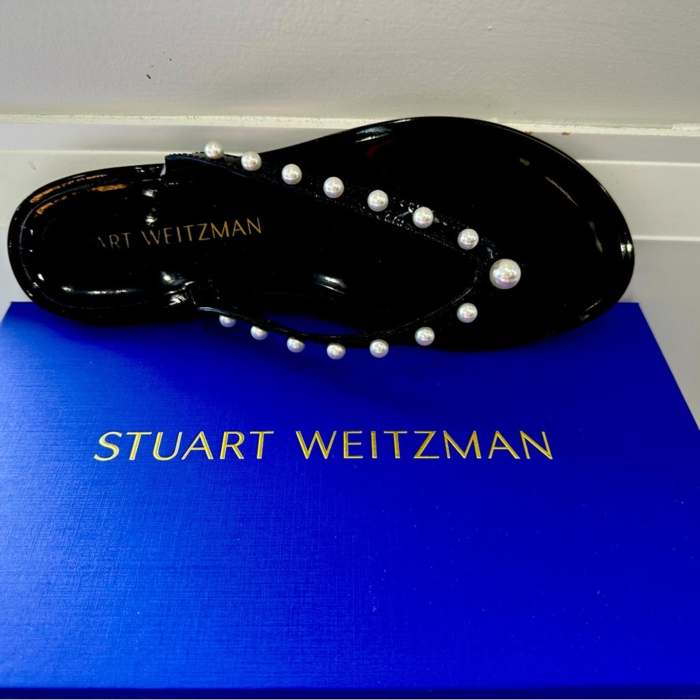 Stuart Weitzman Glide Jelly Pearl Sandals